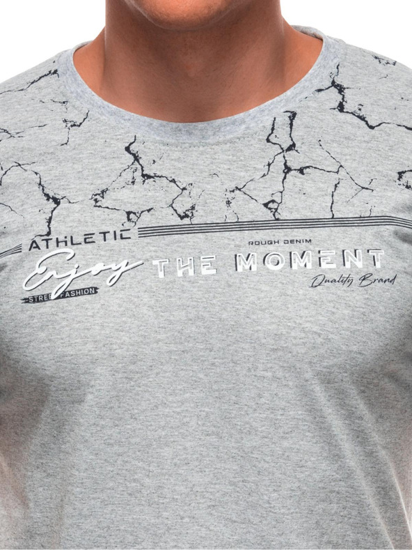 Edoti Férfi póló nyomattal S2033 - fehér OTHER