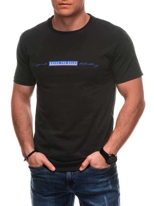 Edoti Férfi póló nyomattal S2033 - fehér OTHER