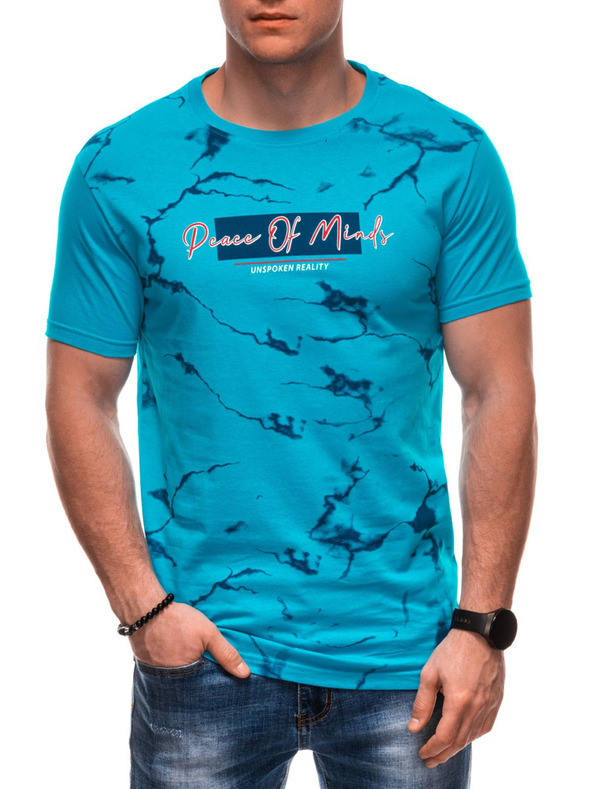 Edoti Férfi póló nyomattal 1982S - sötétkék OTHER