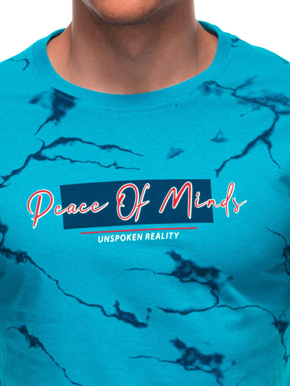 Edoti Férfi póló nyomattal 1982S - sötétkék OTHER