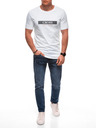 Edoti Férfi póló nyomattal S2033 - fehér OTHER