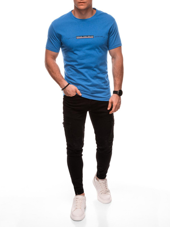 Edoti Férfi póló nyomattal S2033 - fehér OTHER