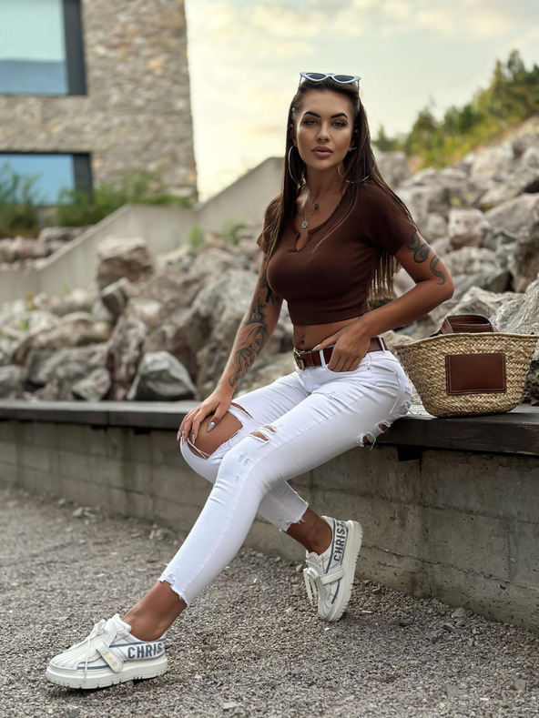 Edoti LLR023 Divatos női blúz - fekete OTHER