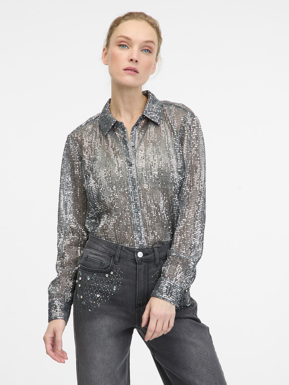 Orsay ORSAY ezüst női galléros blúz