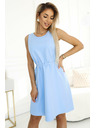 numoco 296-12 VICTORIA Trapéz ruha ujjak nélkül övvel - klasszikus modern stílusban - világoskék