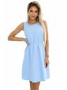 numoco 296-12 VICTORIA Trapéz ruha ujjak nélkül övvel - klasszikus modern stílusban - világoskék