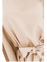 numoco 287-38 SOFIA Pillangó ruha derékban megkötve - sötét bézs