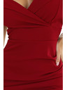 numoco 564-8 CALLIE Midi vállra dekoltált ruha - bordó