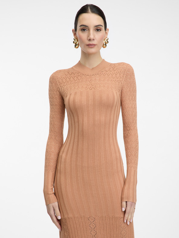 Orsay ORSAY világosbarna női maxi ruha