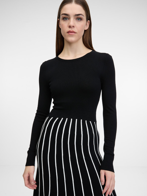 Orsay ORSAY fekete női térdig érő ruha