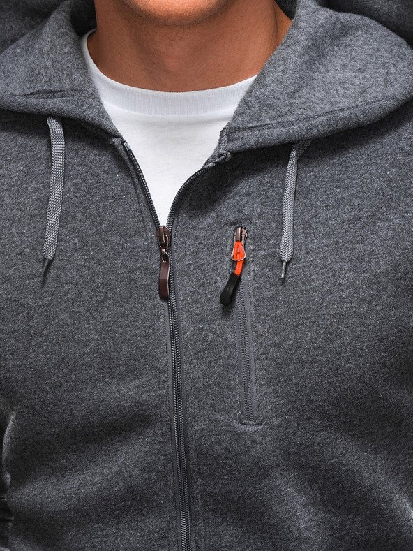 Edoti Férfi kapucnis pulóver 1539B - szürke OTHER