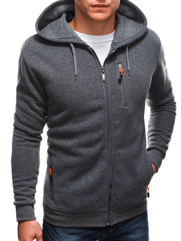 Edoti Férfi kapucnis pulóver 1539B - szürke OTHER