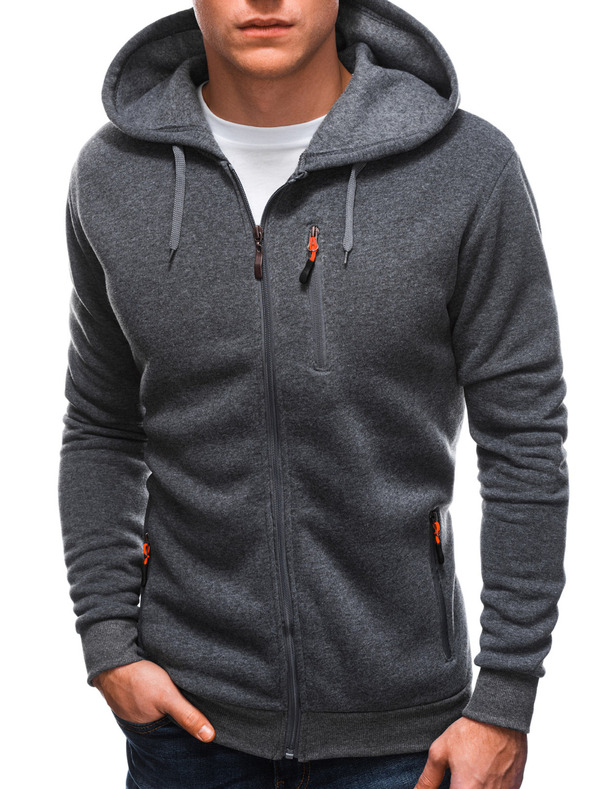 Edoti Férfi kapucnis pulóver 1539B - szürke OTHER