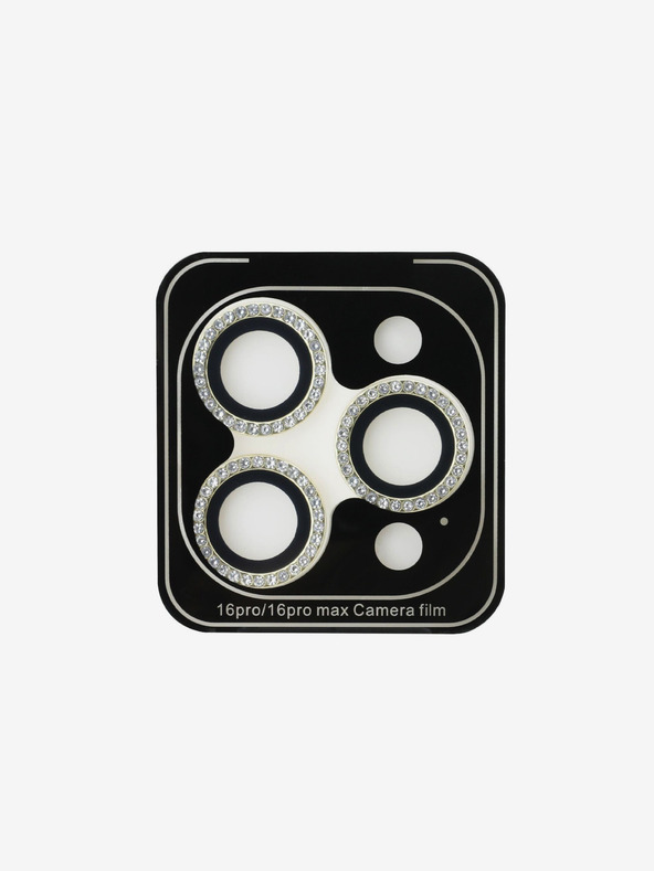 Guess Fixed Glliter Ochrana Čoček pro iPhone 16 Pro/16 Pro Max Gold Telefontok