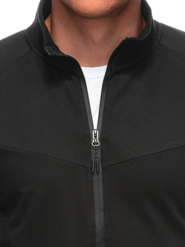 Edoti Férfi cipzáras pulóver B1709 - fekete OTHER