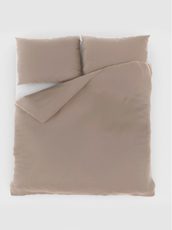 Kvalitex Francia muszlin ágynemű 240x220, 70x90cm bézs Qualitex