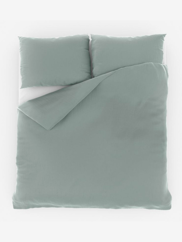 Kvalitex Francia muszlin ágynemű 200x200, 70x90cm világoszöld Kvalitex