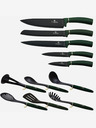 Berlingerhaus 12 db-os kés és konyhai eszköz szett tartóban Emerald Collection BERLINGERHAUS