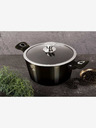 Berlingerhaus Lábas márvány bevonattal 24 cm Shiny Black Collection 2 fedővel BERLINGERHAUS