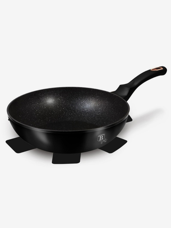 Berlingerhaus WOK serpenyő márvány bevonattal 30 cm Black Rose Collection BERLINGERHAUS