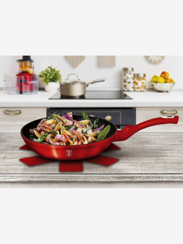 Berlingerhaus Márvány bevonatú serpenyő 30 cm Burgundy Metallic Line BERLINGERHAUS