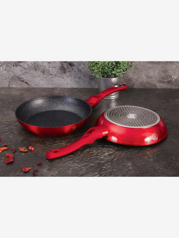 Berlingerhaus Márvány bevonatú serpenyő 30 cm Burgundy Metallic Line BERLINGERHAUS