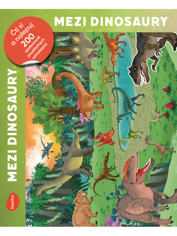 BAAGL  Olvass és ragassz – DINOSZAURUSZOK KÖZÖTT, matricás könyv