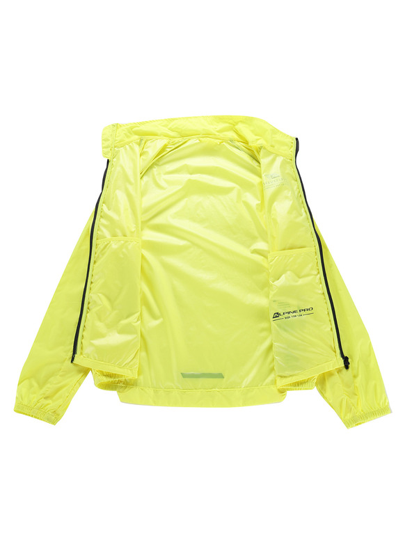 ALPINE PRO Gyerek ultrakönnyű dzseki DWR felületkezeléssel ALPINE PRO SPINO 2 neon yellow