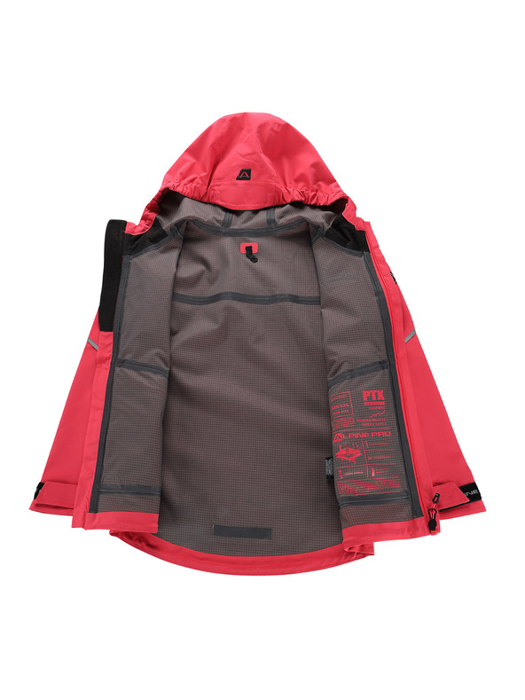 ALPINE PRO Gyerek dzseki PTX membránnal ALPINE PRO ZARRO raspberry