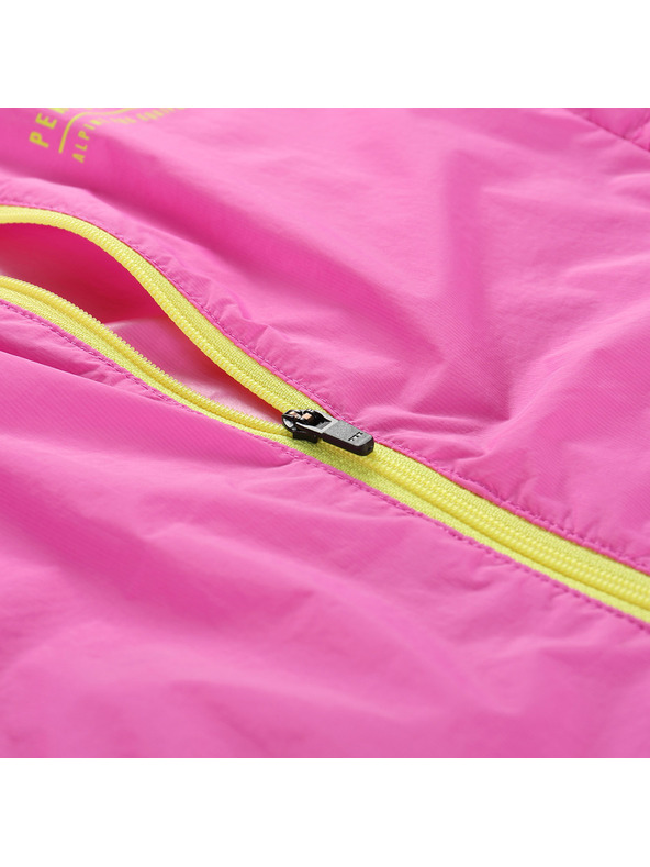 ALPINE PRO Gyerek ultrakönnyű dzseki DWR felületkezeléssel ALPINE PRO SPINO 2 neon pink