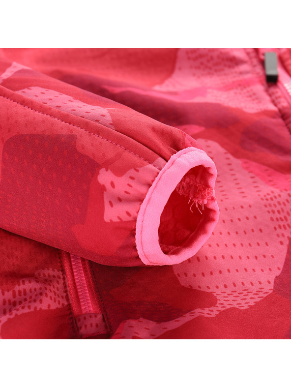 ALPINE PRO Gyerek softshell kabát membránnal ALPINE PRO EZORO neon ütős rózsaszín változat pa