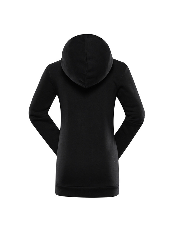 ALPINE PRO Gyerek pamut kapucnis pulóver ALPINE PRO LOKKO fekete