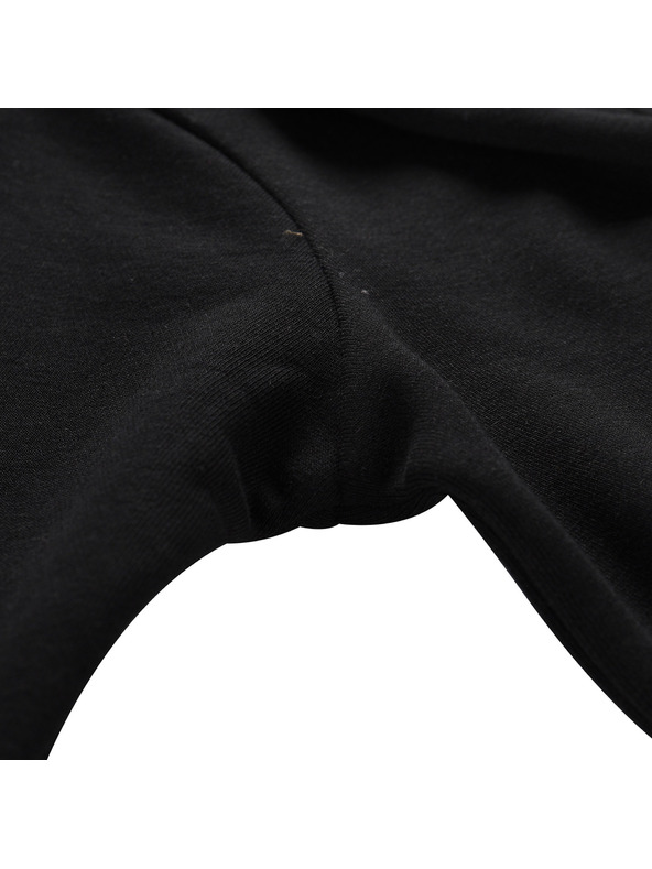 ALPINE PRO Gyerek pamut kapucnis pulóver ALPINE PRO LOKKO fekete