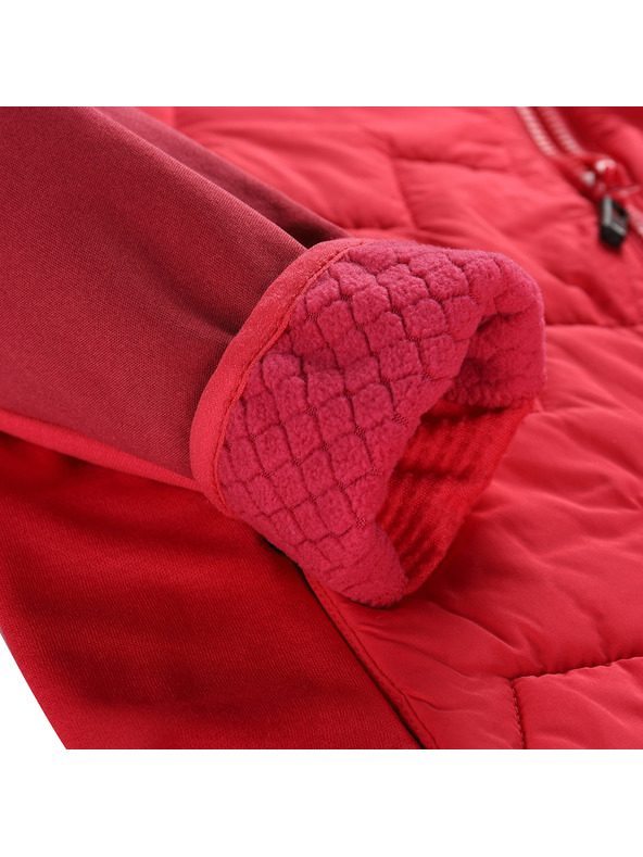 ALPINE PRO Gyerek merinó béléses pulóver ALPINE PRO JORWO málna