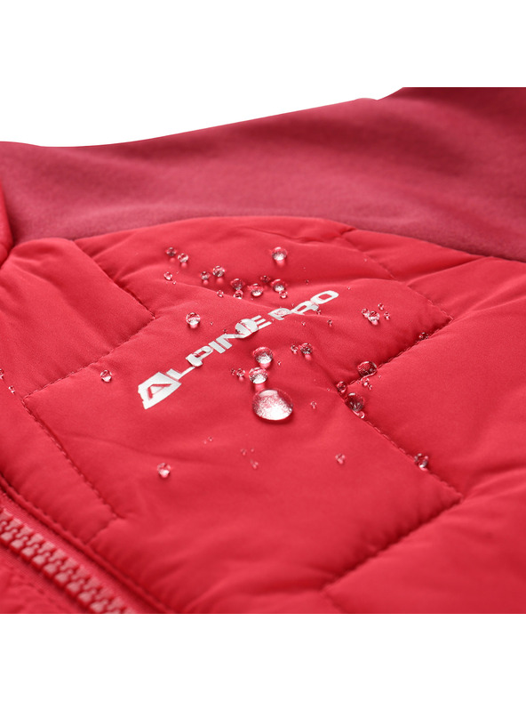 ALPINE PRO Gyerek merinó béléses pulóver ALPINE PRO JORWO málna