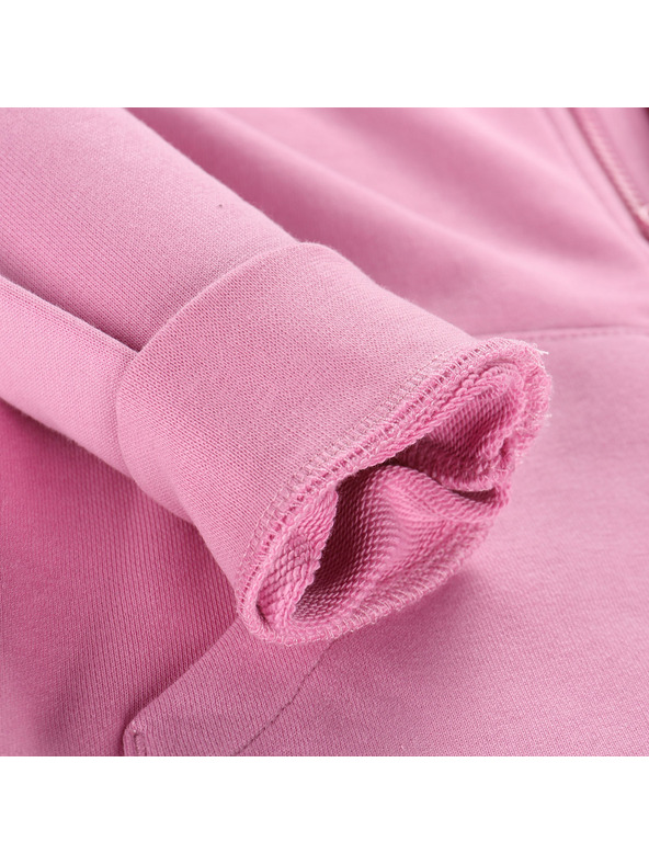 ALPINE PRO Gyerek pamut kapucnis pulóver ALPINE PRO LOKKO ciklámen