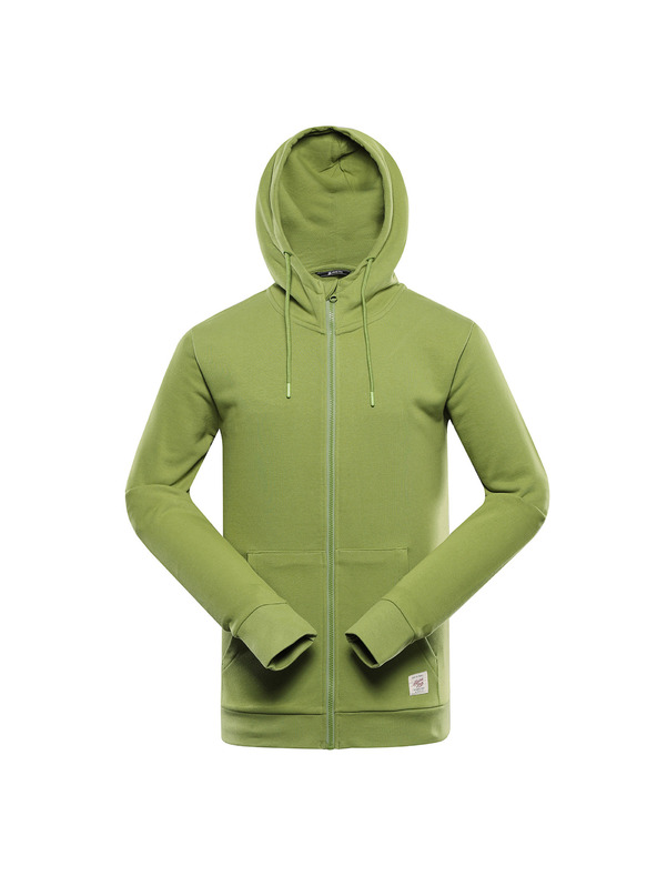 ALPINE PRO Férfi pamut kapucnis pulóver ALPINE PRO LOKK teknősbarna