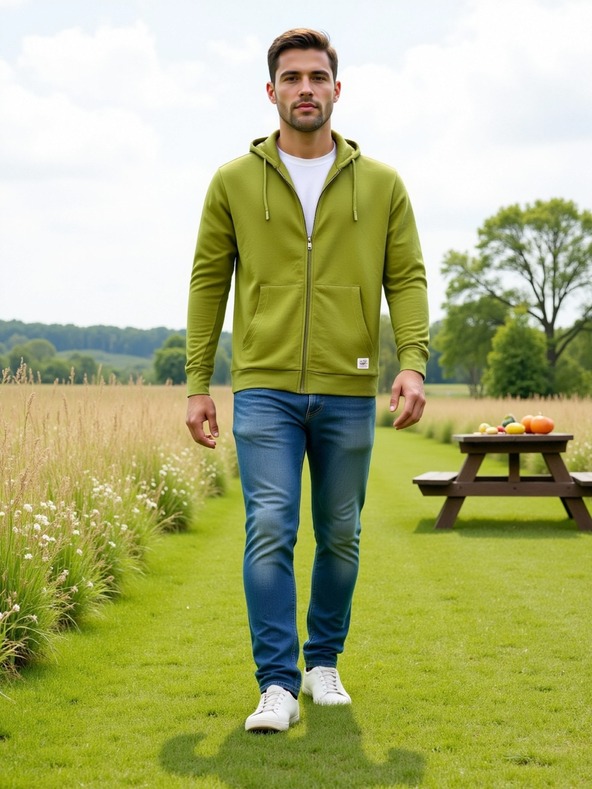 ALPINE PRO Férfi pamut kapucnis pulóver ALPINE PRO LOKK teknősbarna