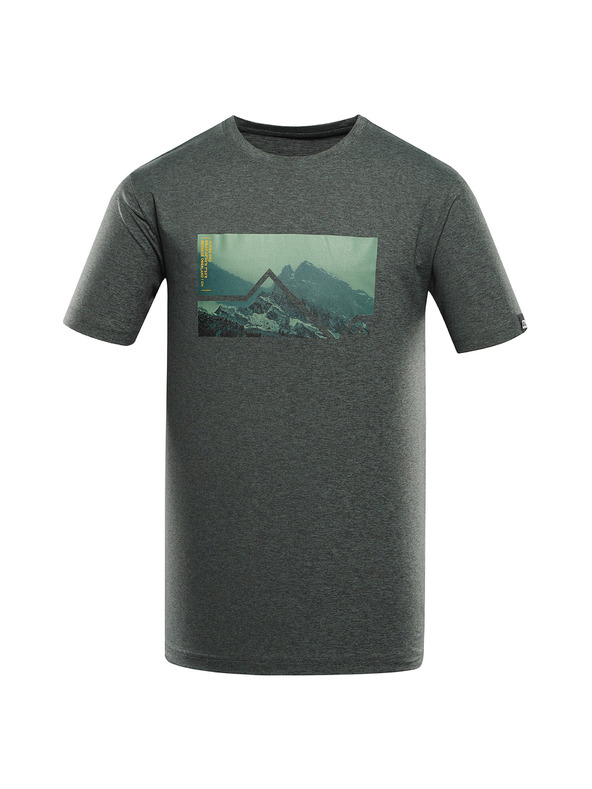 ALPINE PRO ALPINE PRO GORAF 2 férfi melírozott újrahasznosított anyagú póló babérkoszorú változat