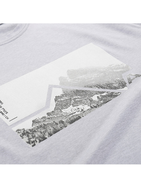 ALPINE PRO ALPINE PRO GORAF 2 férfi melírozott újrahasznosított anyagú póló high rise változat