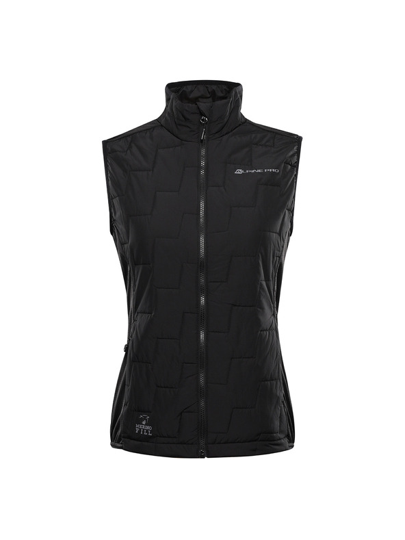 ALPINE PRO Női meleg mellény merino béléssel ALPINE PRO NERCA fekete