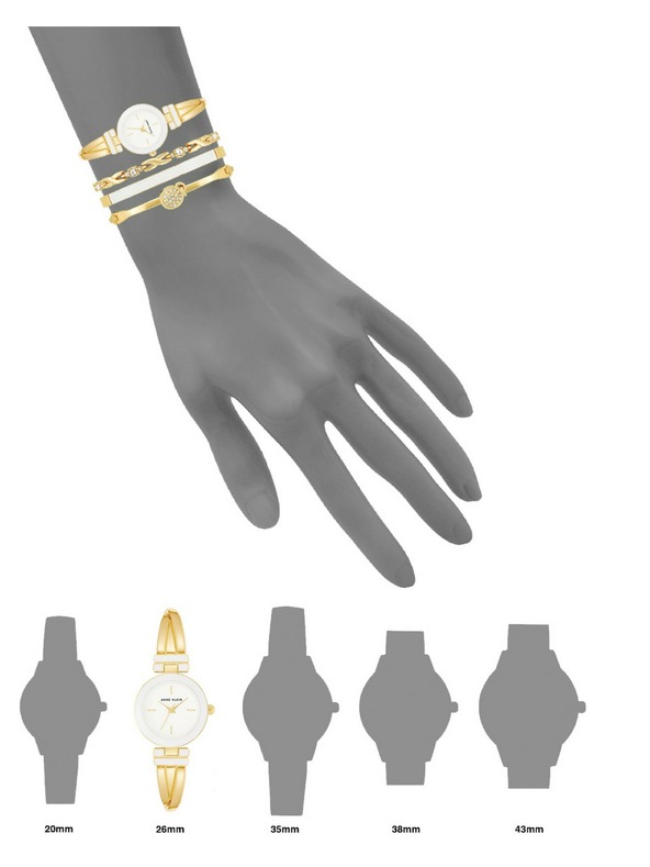 Anne Klein Fehér női óra és ékszer szett Anne Klein