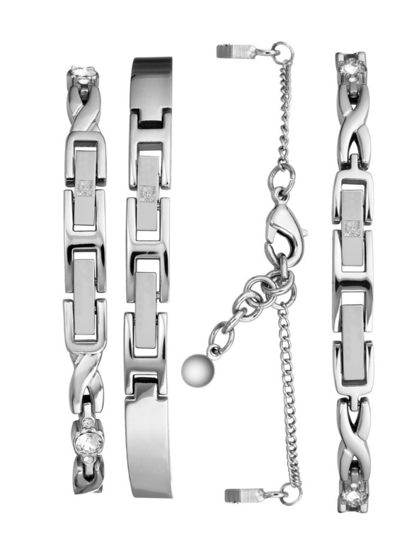 Anne Klein Ezüst női óra és ékszer szett Anne Klein