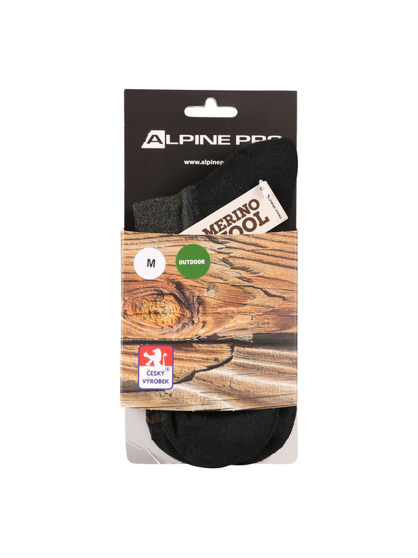 ALPINE PRO Antibakteriális zokni merino gyapjúból ALPINE PRO DERERE stone gray