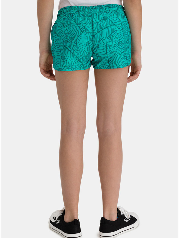 Sam 73 Türkizkék mintás lány rövidnadrág zsebekkel SAM 73