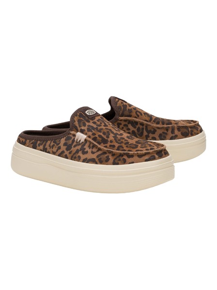 Hey Dude Leopárd mintás platformos női papucs Hey Dude