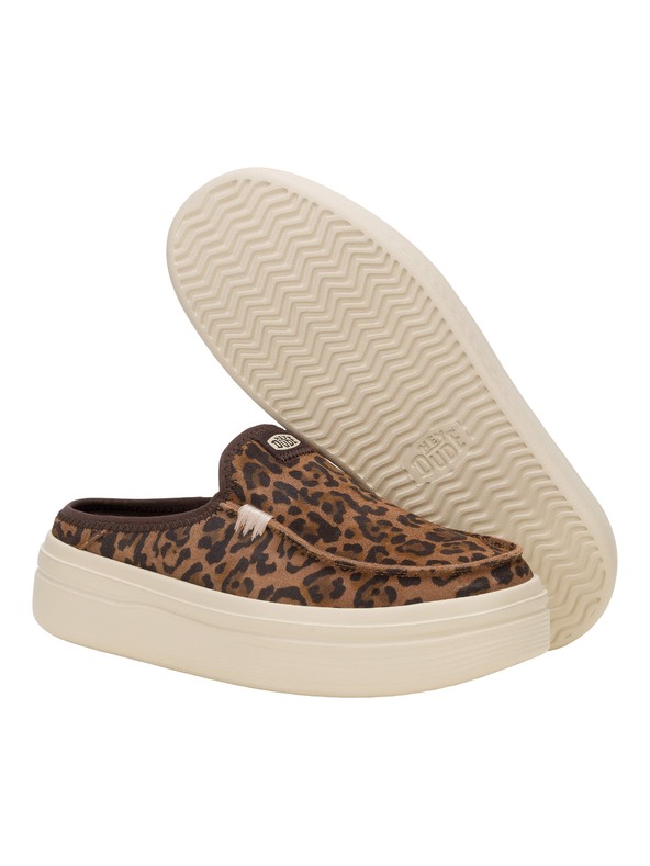 Hey Dude Leopárd mintás platformos női papucs Hey Dude