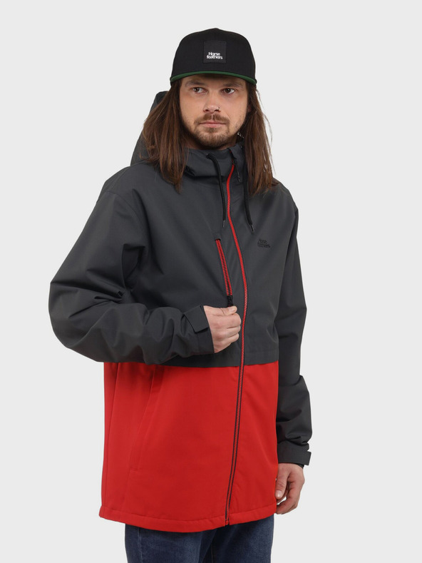 Horsefeathers Closter II kabát - fantom/láva piros méret L HORSEFEATHERS