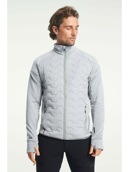 Tenson Férfi TENSON TXlite hibrid cipzáras kabát M világosszürke