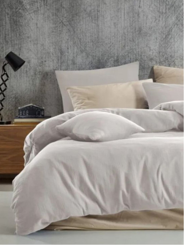 Kvalitex Muszlin ágyneműhuzat 140x200, 70x90cm krémes Kvalitex